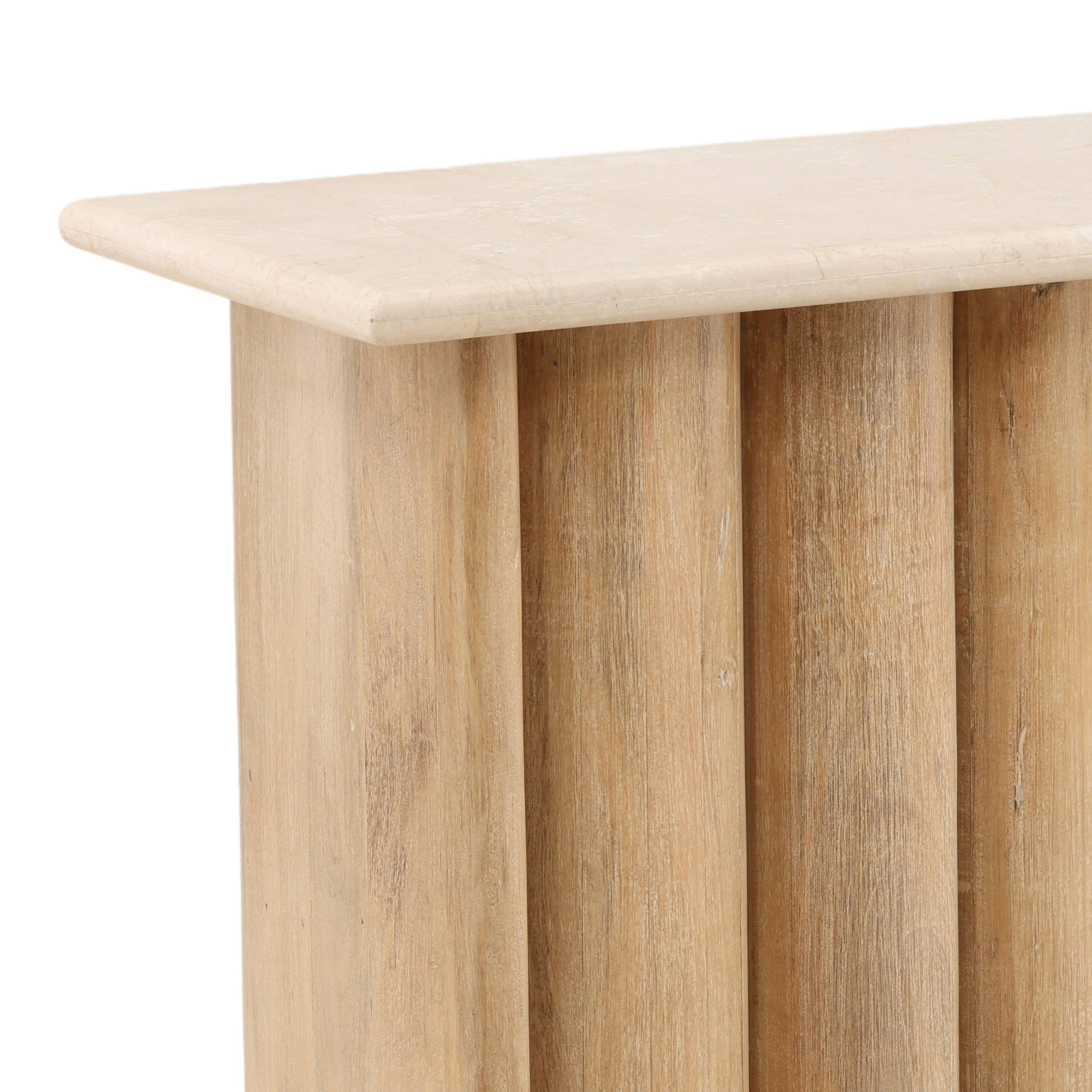 Thandi Console Table Light Natural, by Dovetail, 48" width x 31" height x 16" depth View 5