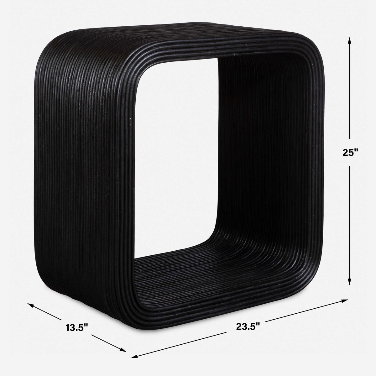 Compton Rattan Side Table, Side & End Table by Uttermost, 23.5" width x 25" height x 13.5" depth View 3