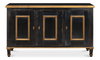 Louis Xvi Buffet Powder Black W/Gold, by Sarreid, 1'6" length x 5' width x 2'10" height thumbnail 3