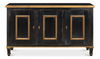 *Louis Xvi Buffet,Powder Black W/Gold, Cabinets & Sideboard by Sarreid, 60" length x 18" width x 34" height thumbnail 3