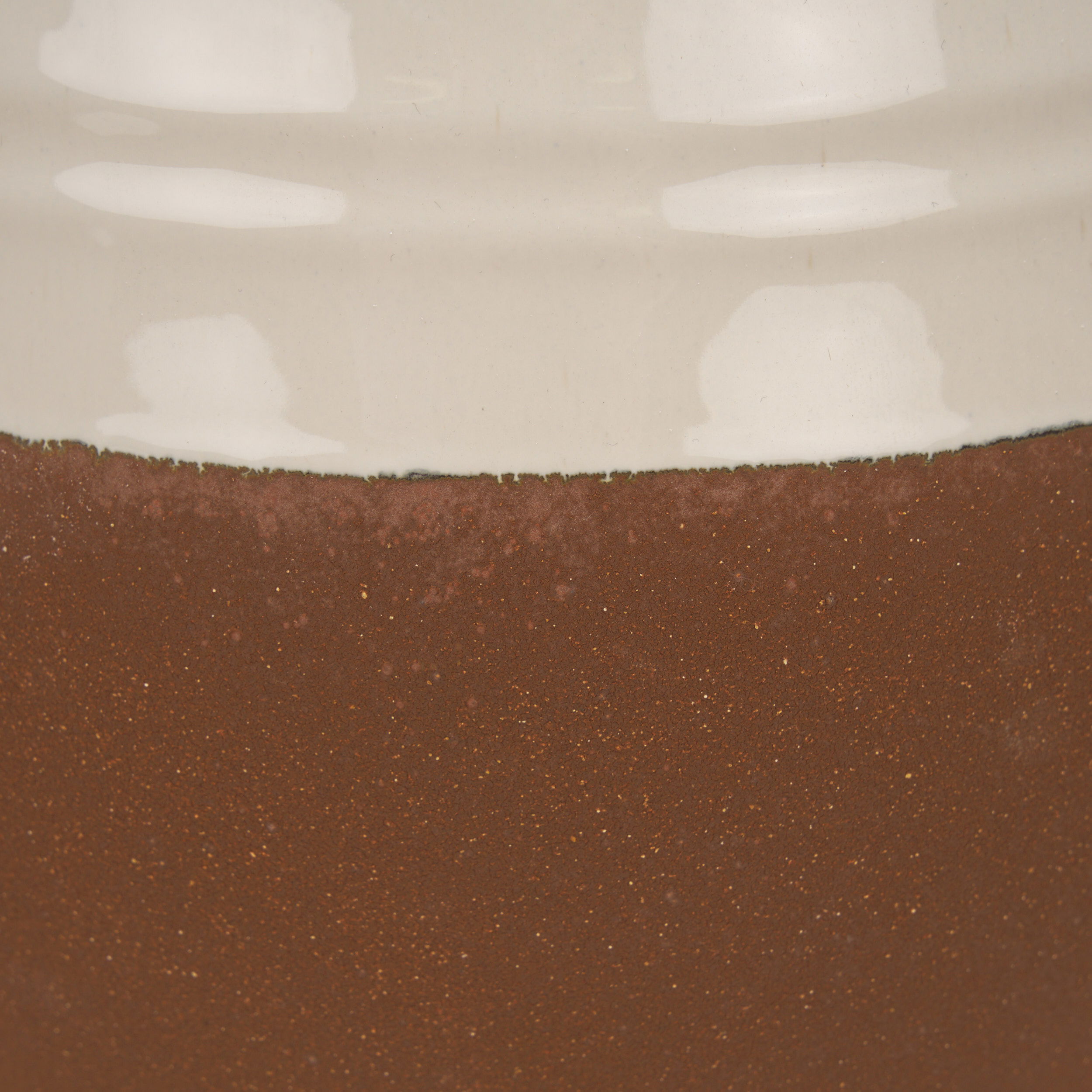 Tryna Large Beige with Matte Brown Ceramic Vase, by Mercana, 9.05" length x 9.05" width x 13.78" height View 12