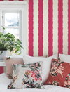 Scalloped Stripe Red Wallpaper thumbnail 1