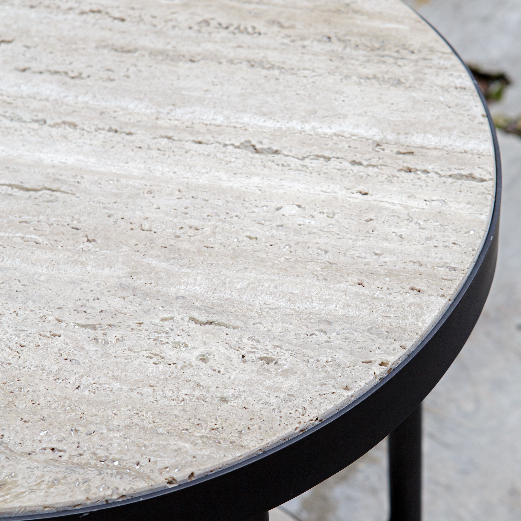 Dauntless Travertine Side Table large image 