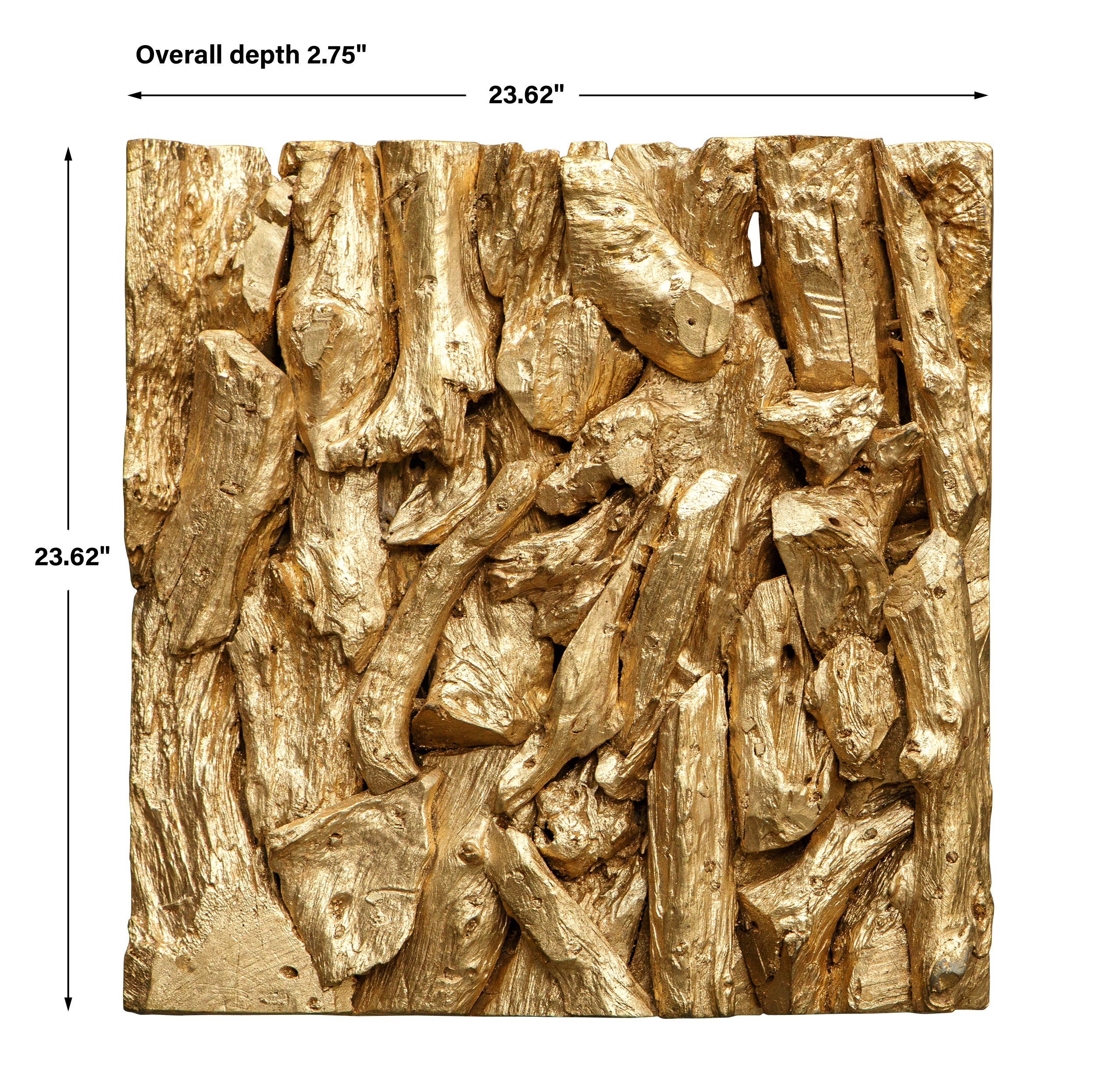 Rio Gold Wood Wall Décor large image 