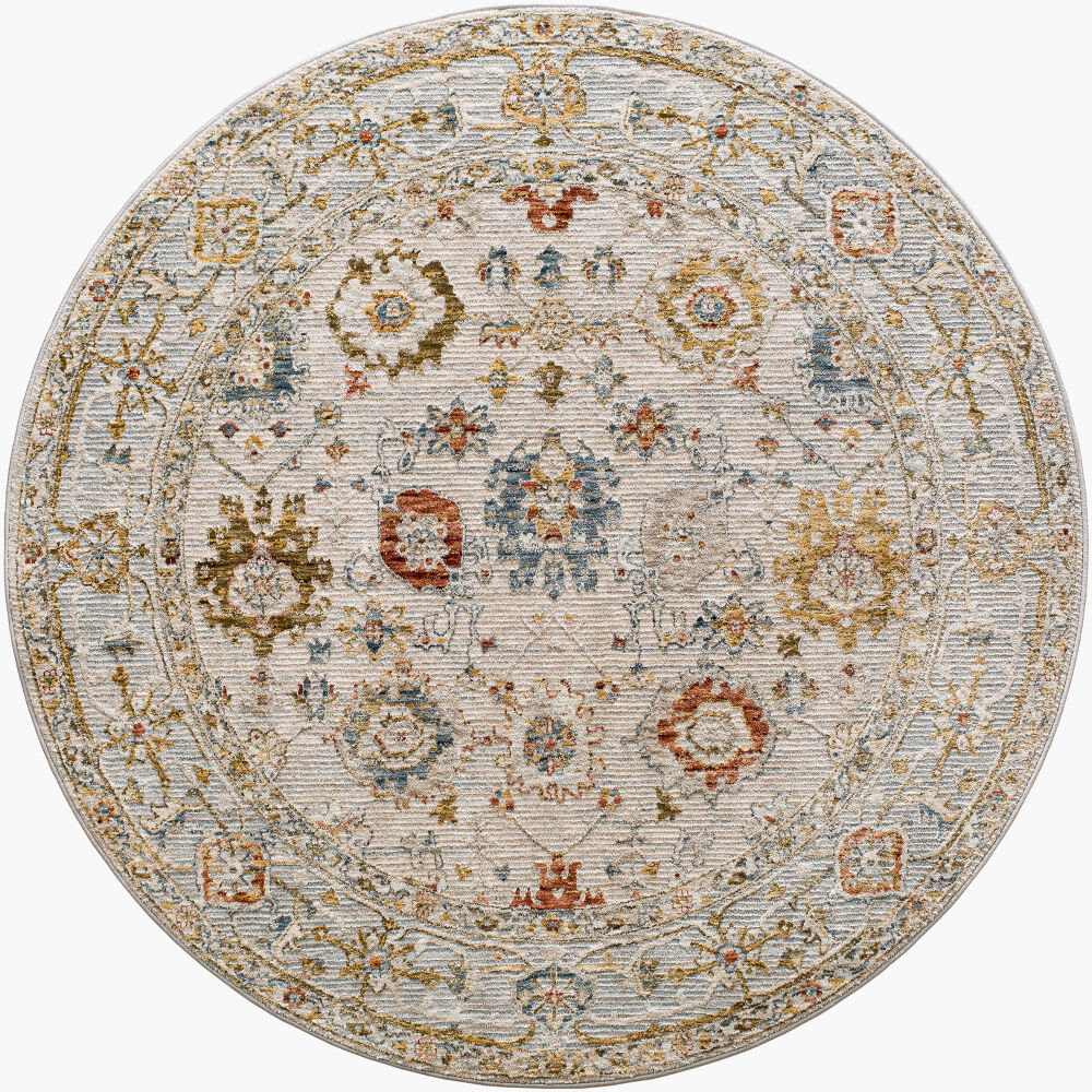 Reina Machine Woven Rug, by Surya, 5'2.99" length x 5'2.99" width