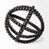 Earnhardt II Large 11L x 11W Black Wooden Beaded Orb, Decorative Object by Mercana, 11.22" length x 11.22" width x 11.61" height thumbnail 7