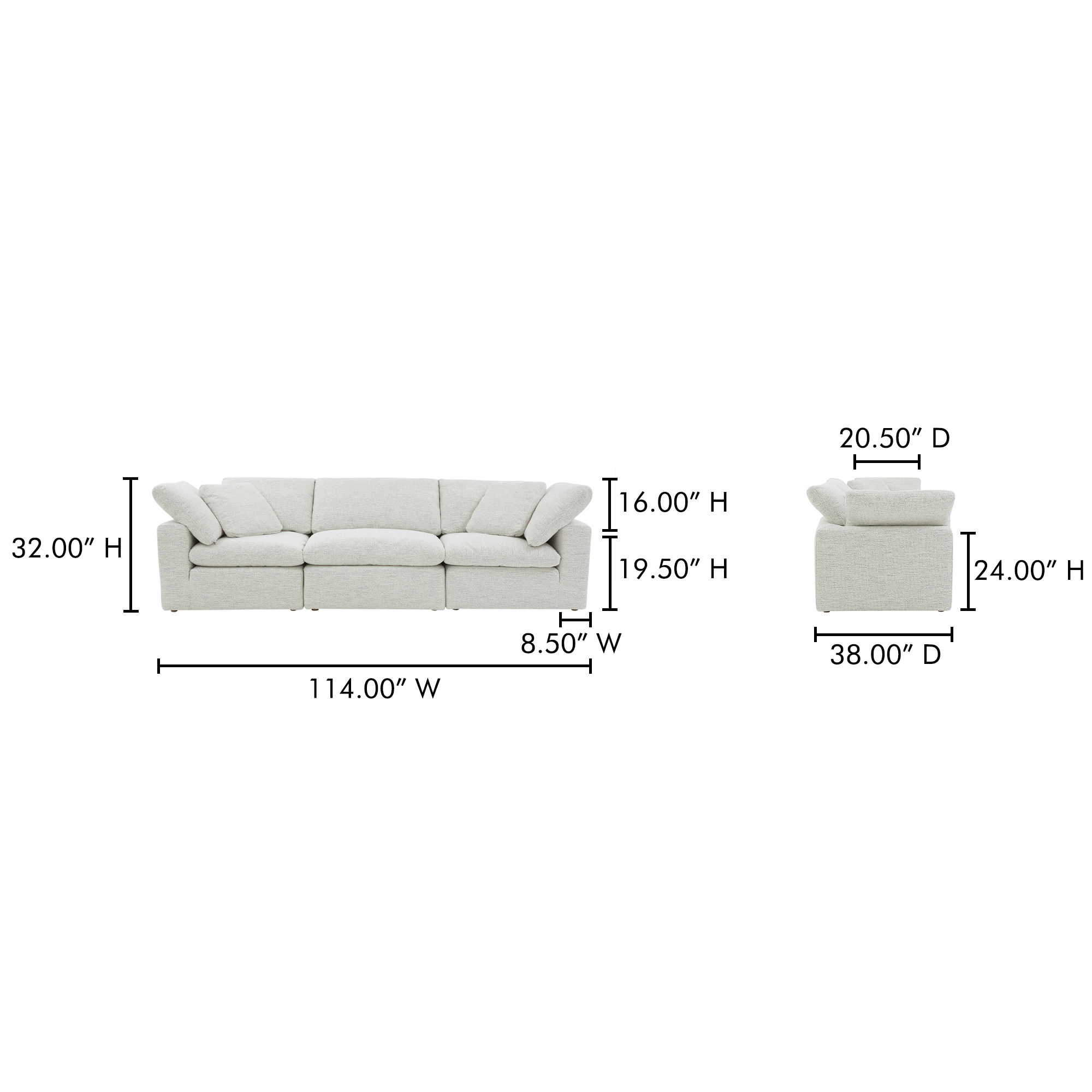 Terra Modular Sofa Coastside Sand large image 