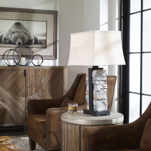 Kodiak Stacked Stone Lamp