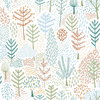 Folklore Trees Blue Peel & Stick Wallpaper, by York Wall, 18'10.8" length x 1'6" width x 0.02" depth thumbnail