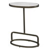 Jessenia White Marble Accent Table, Side & End Table by Uttermost, 18" width x 23" height x 12" depth thumbnail 4