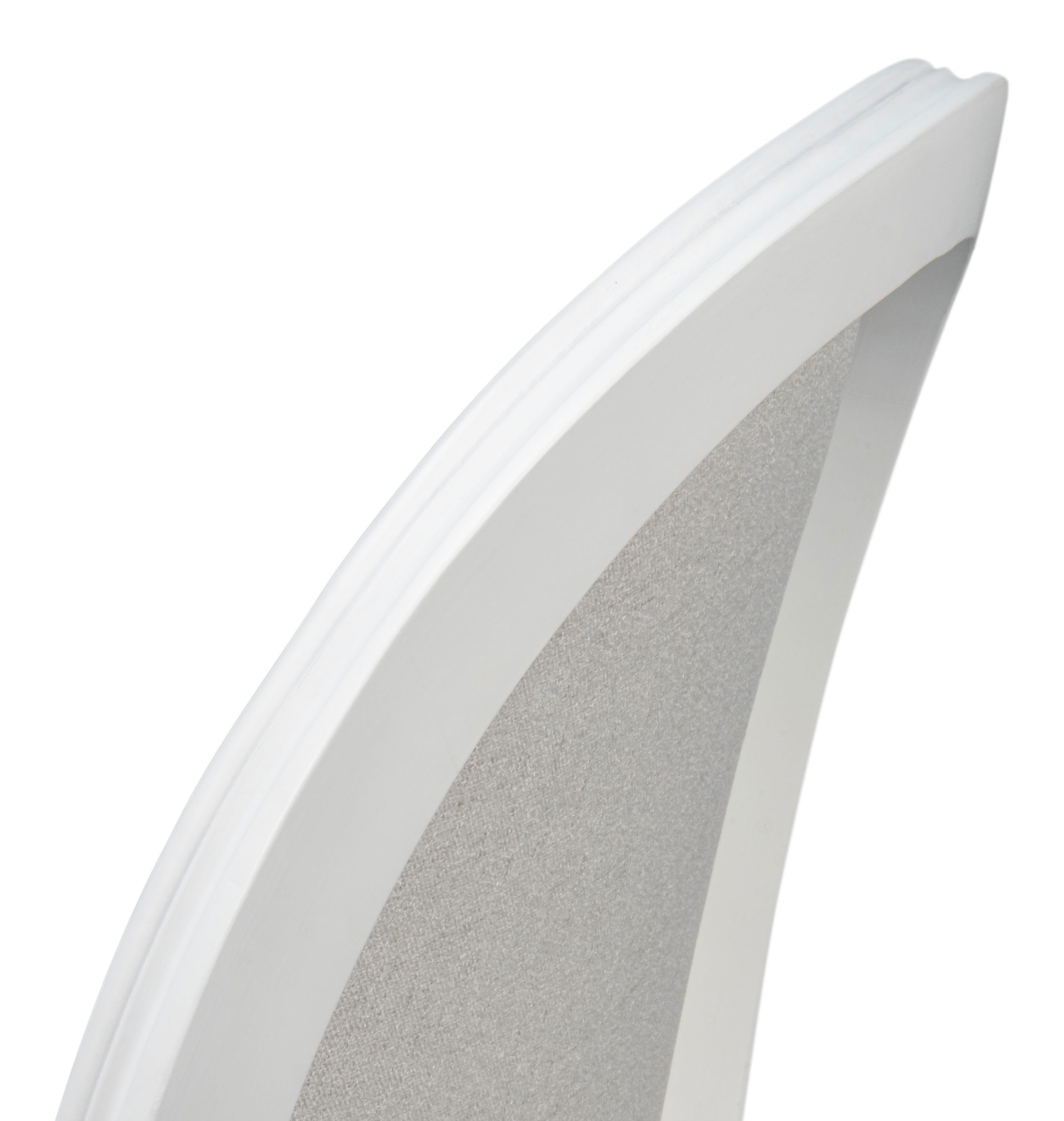 Hugo Oval Side Chair, Cortina White, Dining Chair by Sarreid, 45659" length x 23" width x 38" height View 6