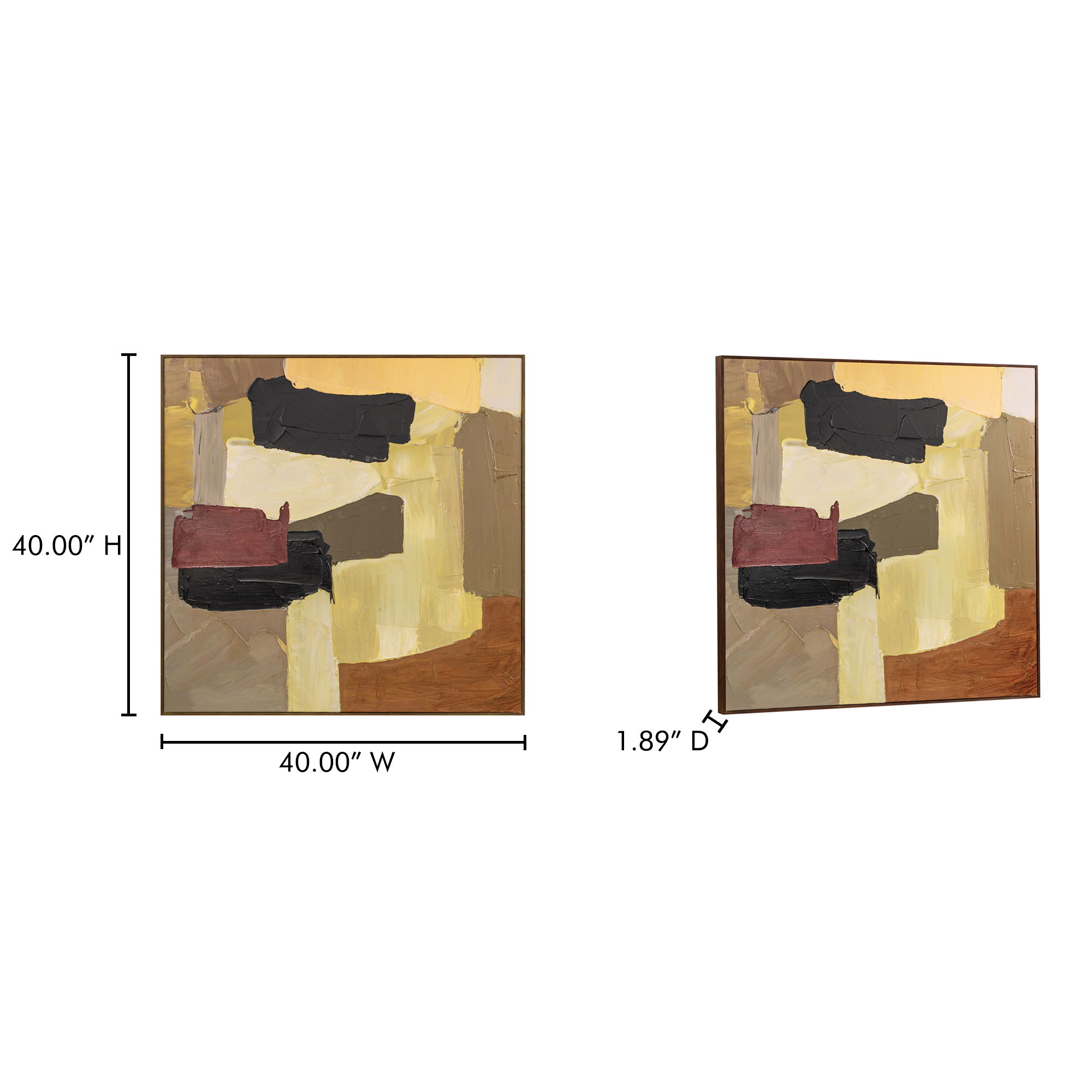 Studio Framed Painting, by Moe's Home, 40" width x 40" height x 1.89" depth View 7