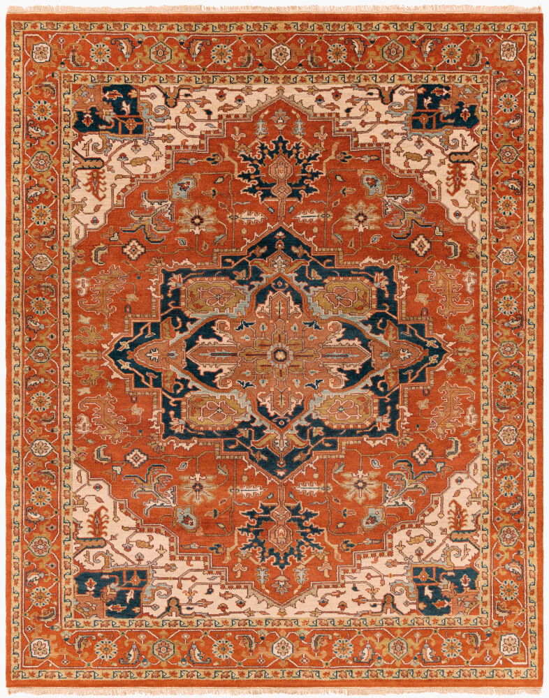 Zeus Handmade Rug, by Surya, 1'6" length x 1'6" width