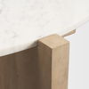 Bianca Light Brown Wood with Round Marble Top Coffee Table thumbnail 7