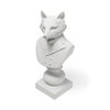 Murray 13H White Painted Resin Fox in a Suit Bust, Decorative Object by Mercana, 6.3" length x 5.51" width x 12.8" height thumbnail 1