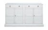 Center Media Base  Cortina White, by Sarreid, 1'8" length x 5'2" width x 3'1" height thumbnail 2