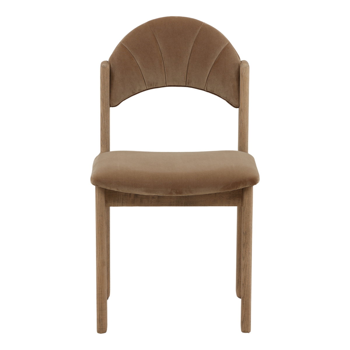 Ulani Dining Chair Light Brown, by Dovetail, 19.5" width x 34.5" height x 24.25" depth View 2