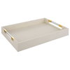 Wessex White Shagreen Tray, Decorative Tray by Uttermost, 19" width x 2.62" height x 13.87" depth thumbnail 4