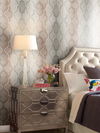 Modern Ombre Damask Brown Wallpaper thumbnail 2