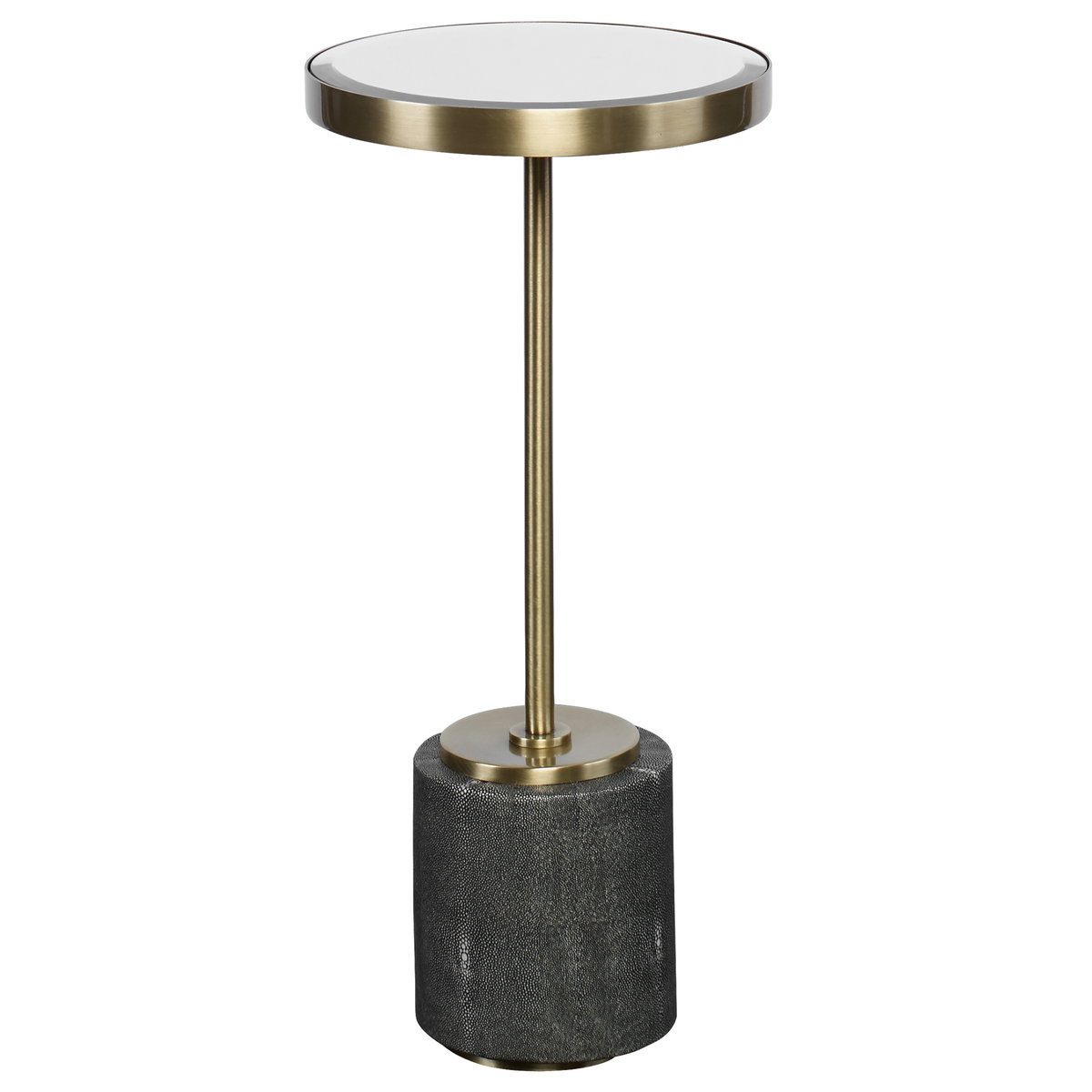 Laurier Mirrored Accent Table, Side & End Table by Uttermost, 11.75" width x 24.75" height x 11.75" depth View 1