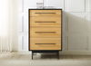 Santa Cruz 4 Drawer High Chest, Wheat, Dresser by Greenington, 18" length x 28.25" width x 44" height thumbnail 6