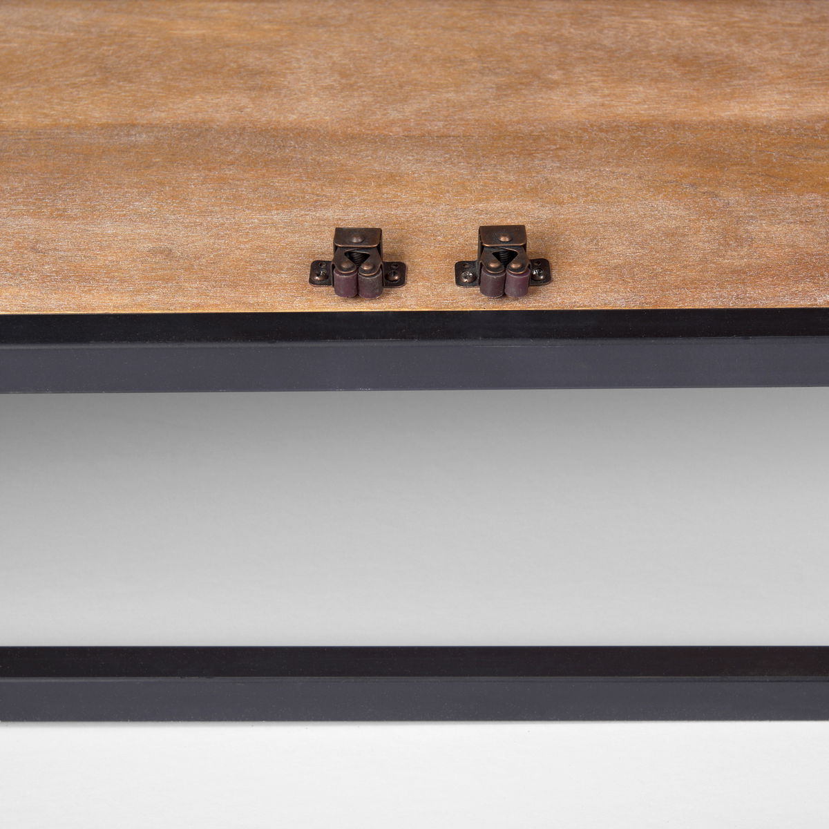 Sloan 80.0L x 17.0W x 36.0H Black Wood with Black Metal Frame Sideboard, Sideboards & Buffet by Mercana, 80" length x 18.75" width x 36.25" height View 14