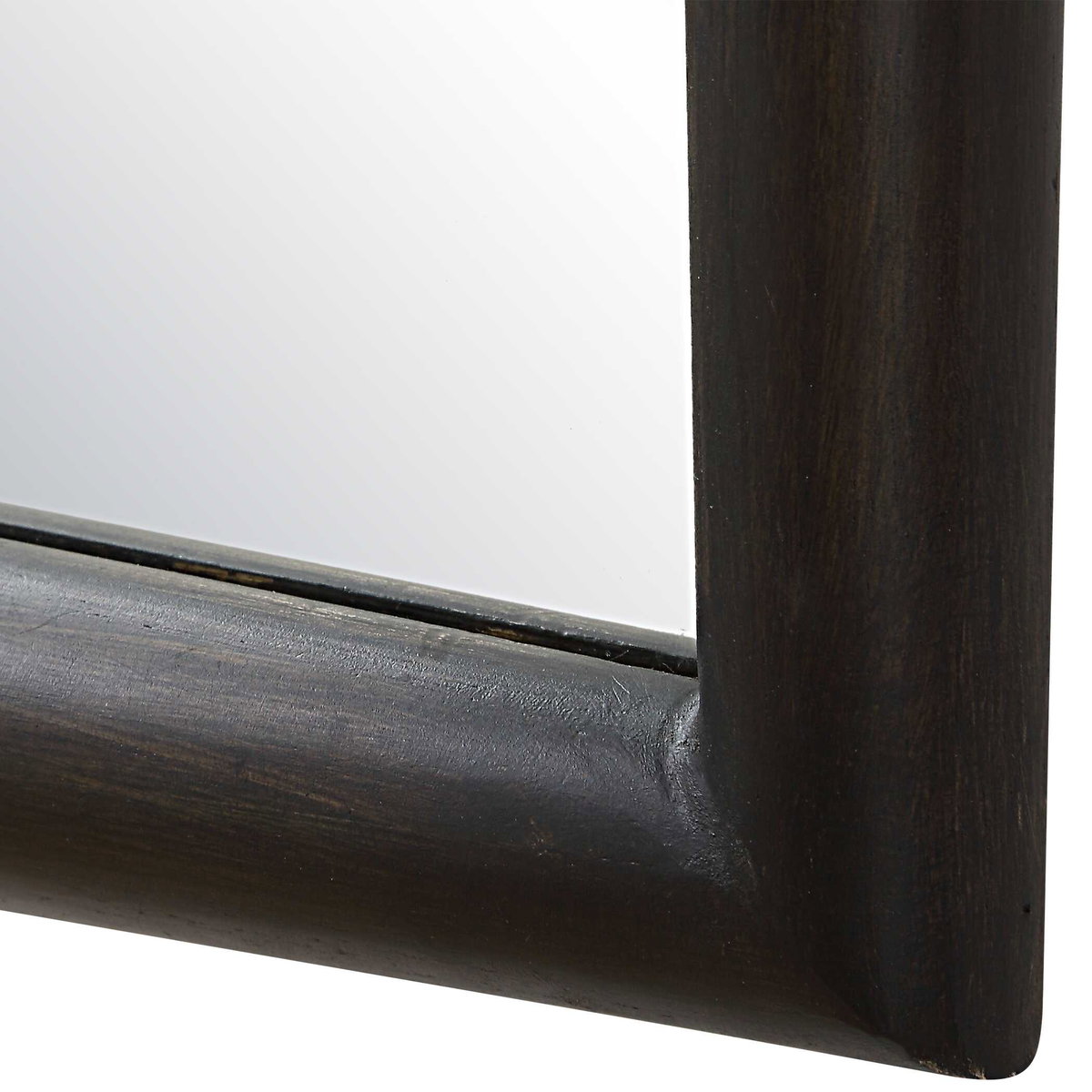 Larkin Dark Wood & Brass Mirror, by Uttermost, 29.75" width x 43.5" height x 2" depth View 5