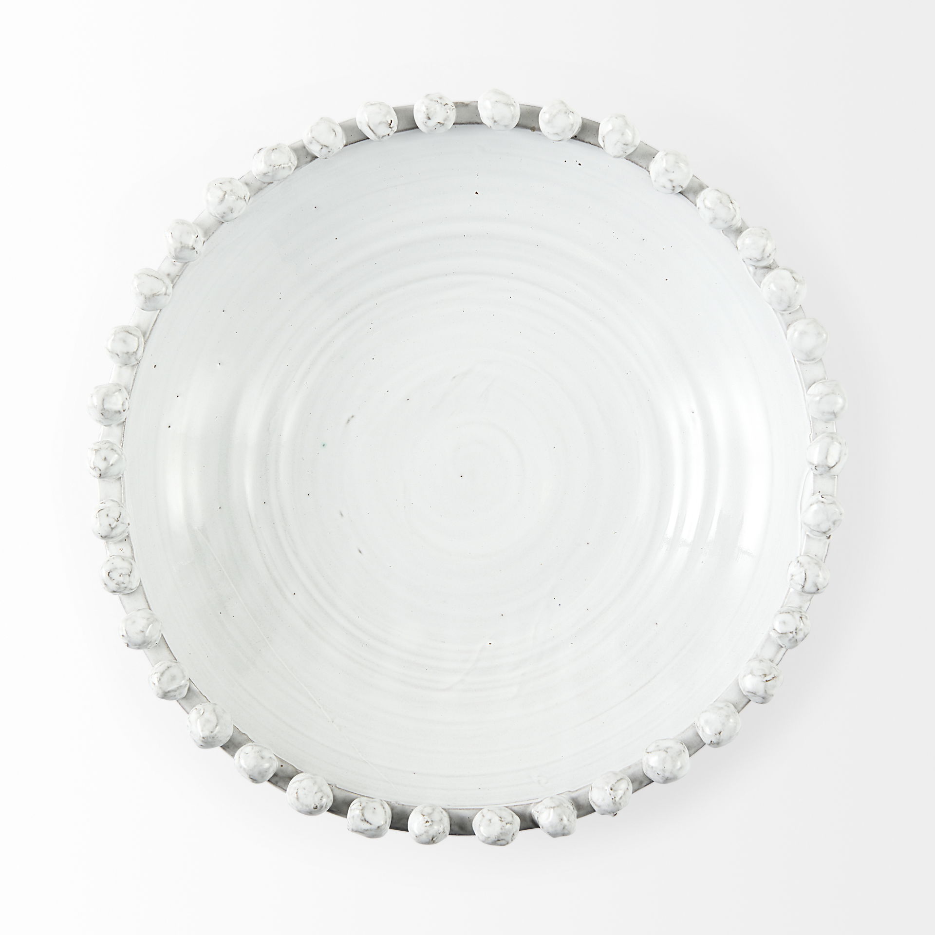Basin 16' Round Off-White Glazed Decorative Bowl large image 