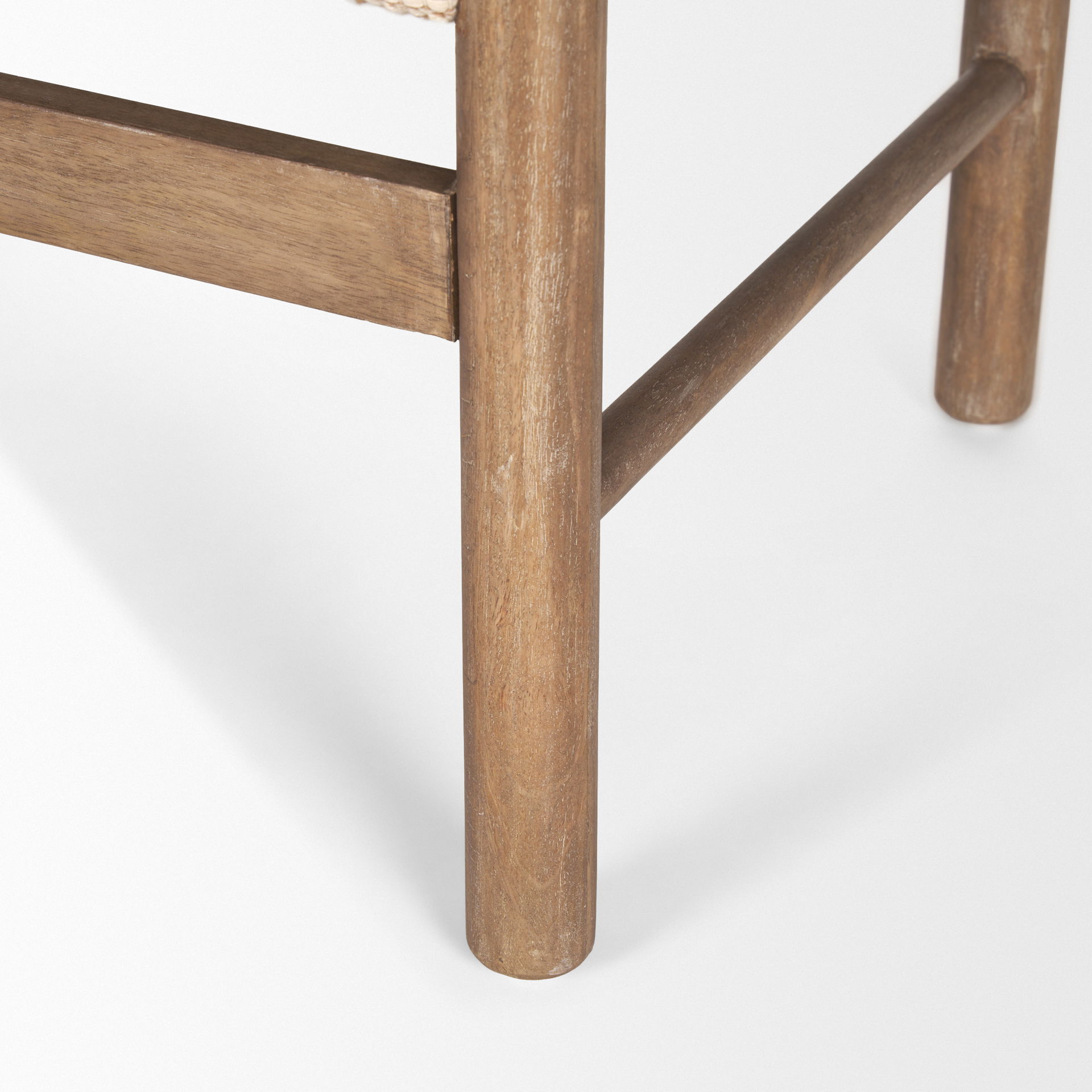 Tadi Rectangular Dark Brown Wood with Rug Seat Bench large image 