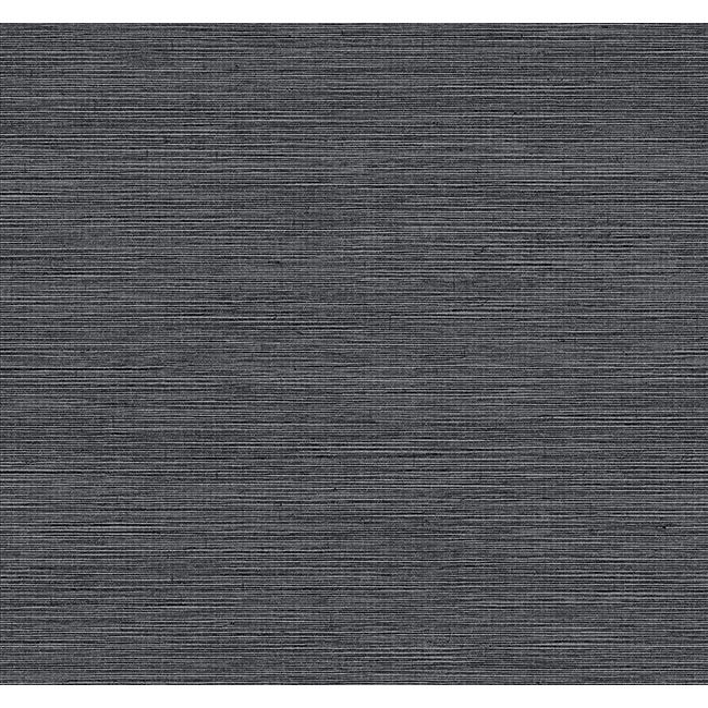 Shining Sisal Grasscloth Black Metallic Wallpaper large image 