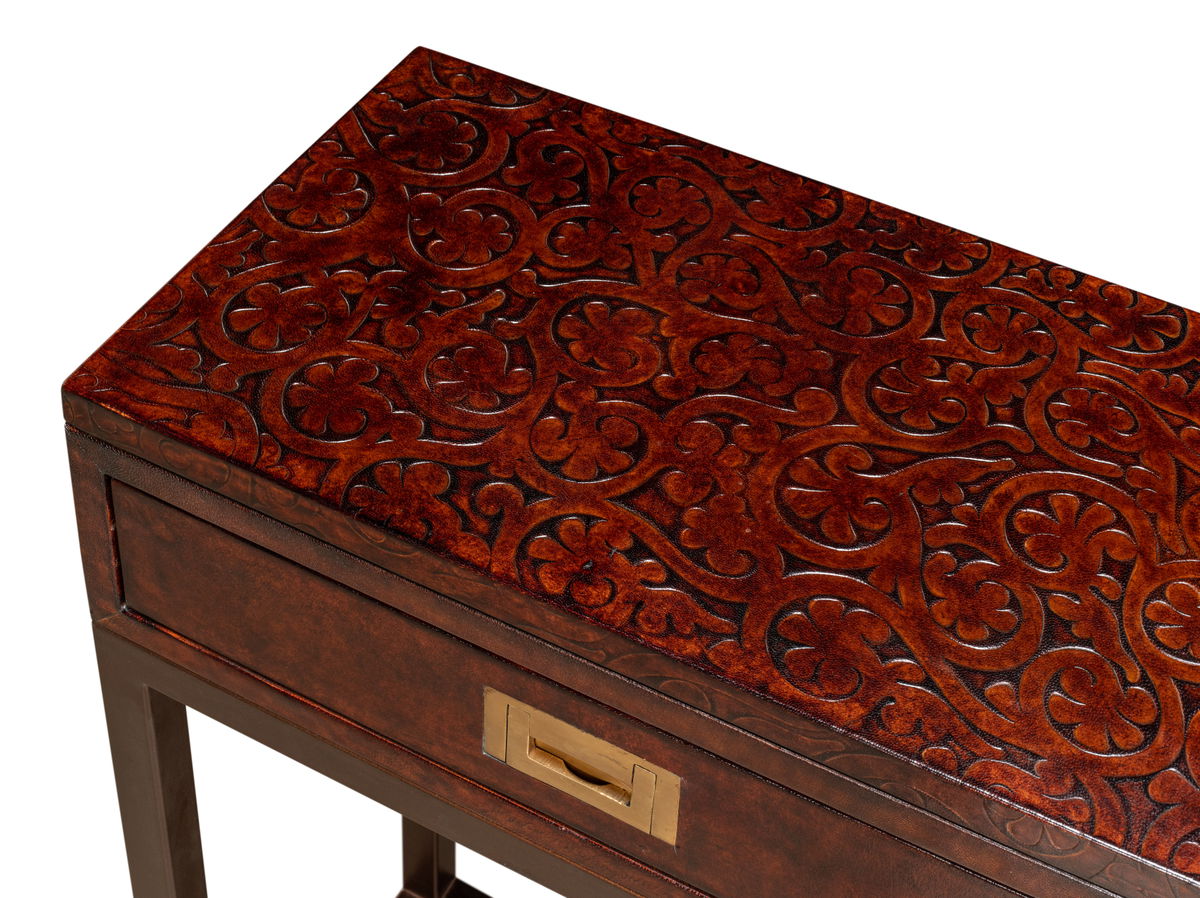 Campaign Embossed Console, by Sarreid, 1' length x 5' width x 2'11" height View 11