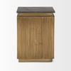 Satima Black Marble with Gold Metal Square Fluted Accent Table thumbnail 5