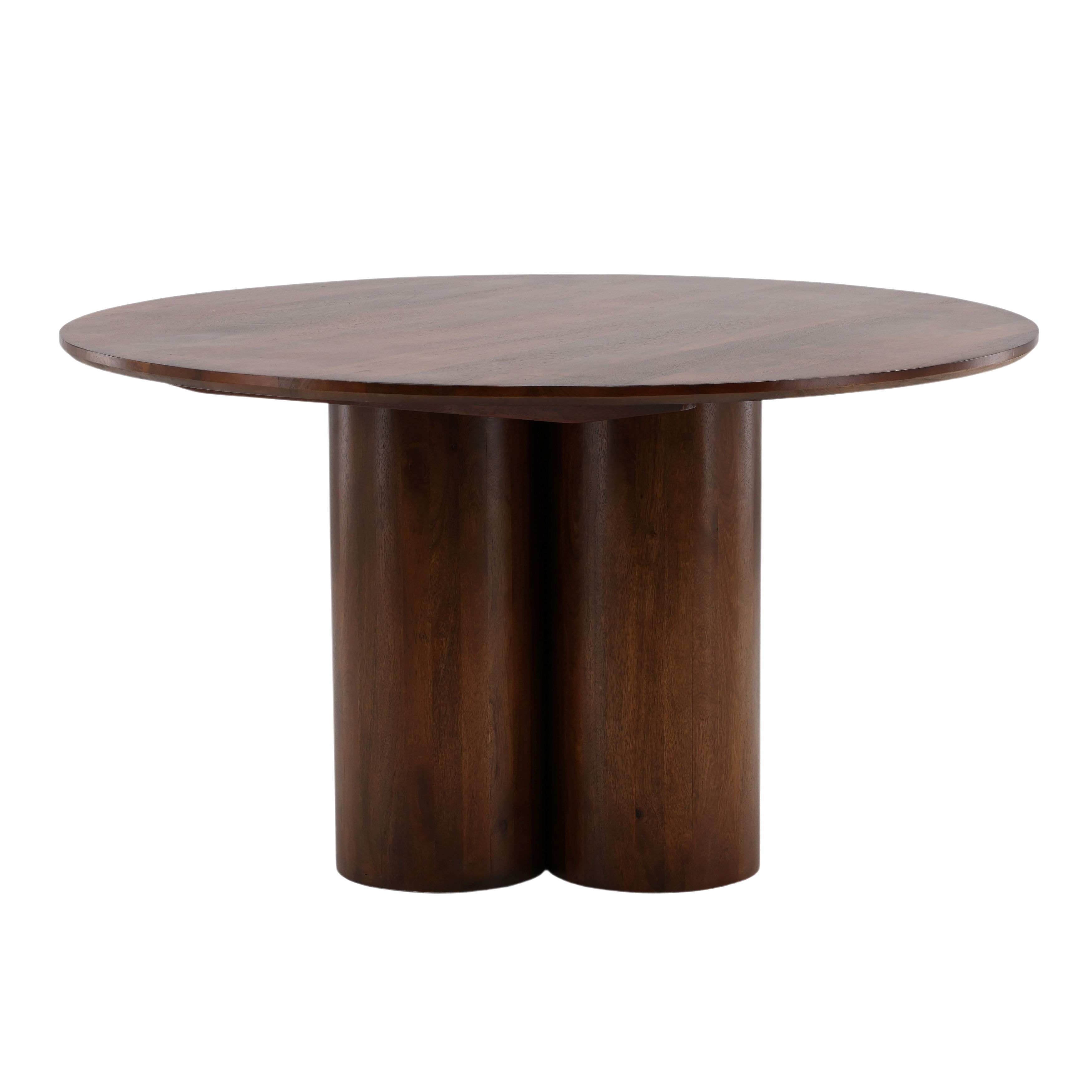 Himes Dining Table Brown, by Dovetail, 54" width x 30" height x 54" depth View 2