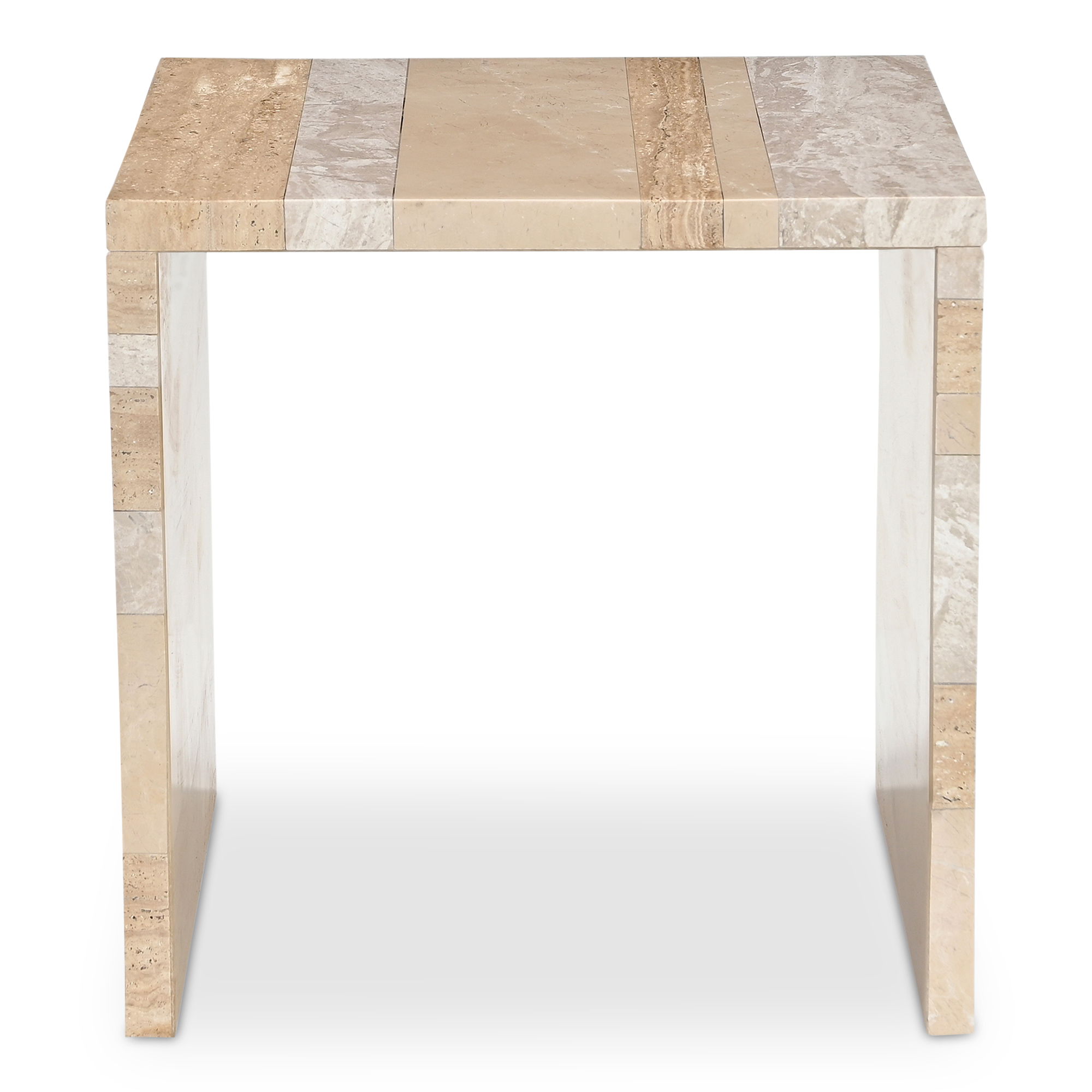 Rosa Accent Table Mixed Marble, Side & End Table by Moe's Home, 20" width x 20" height x 20" depth View 1