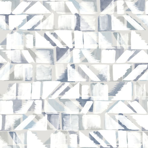 Refraction Blue & Grey Peel & Stick Wallpaper