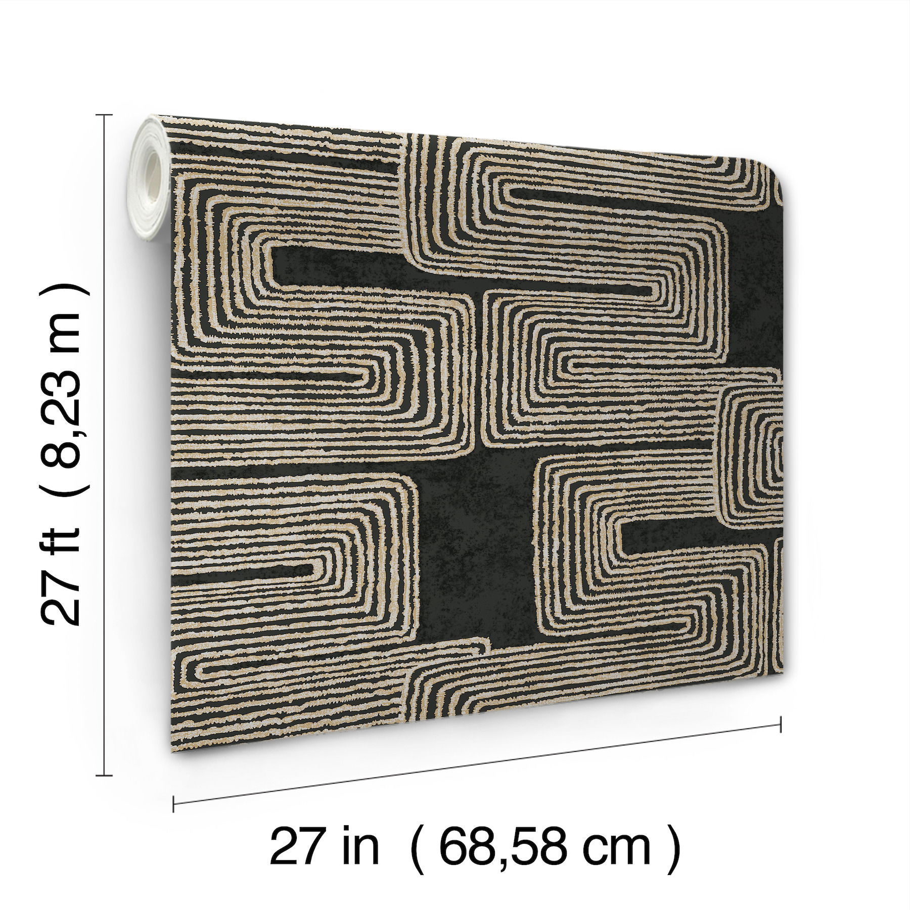Zulu Thread Black & Gold Wallpaper large image 