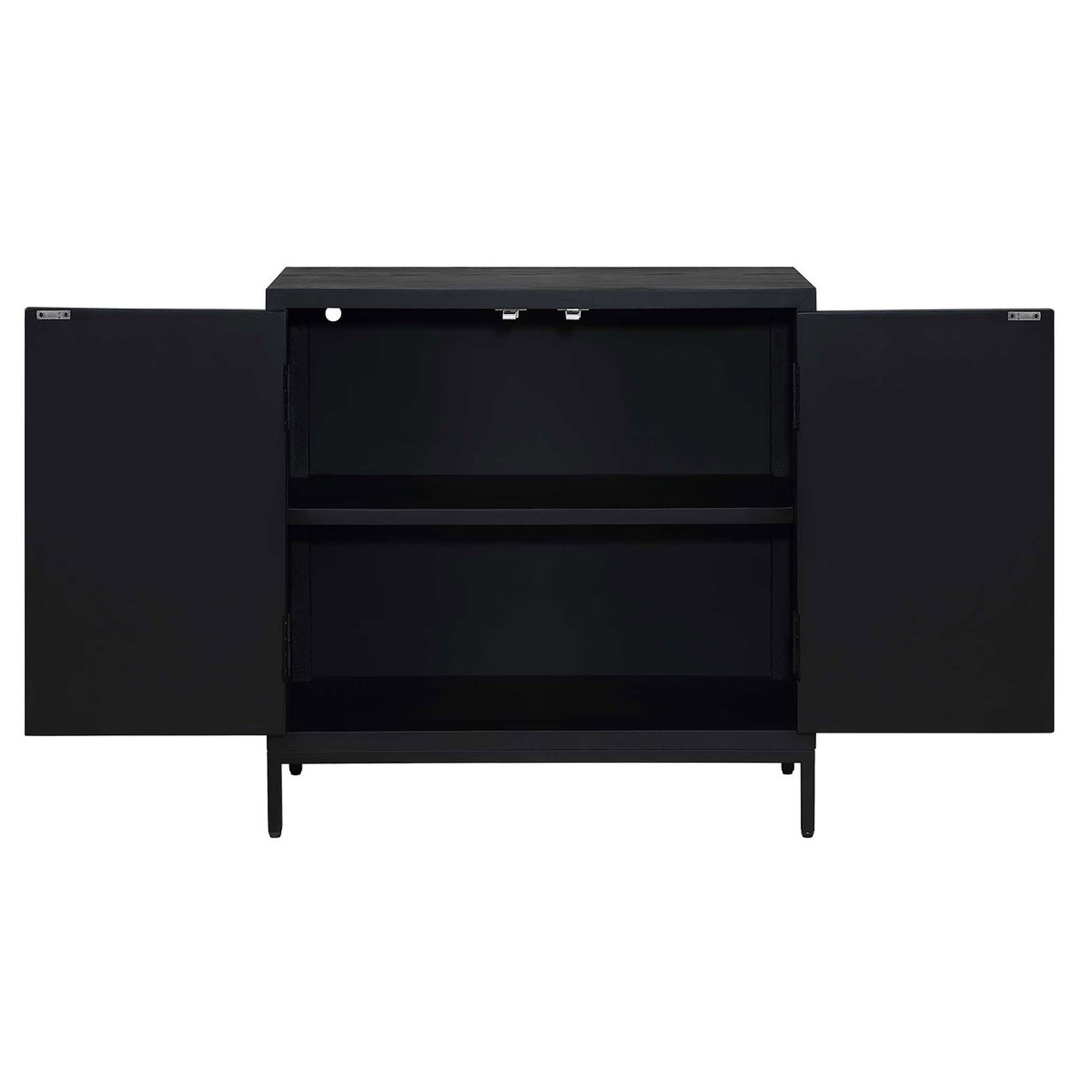 Beswick Black 2 Door Cabinet, Cabinets & Chest by Uttermost, 31.5" width x 31.87" height x 14.87" depth View 6