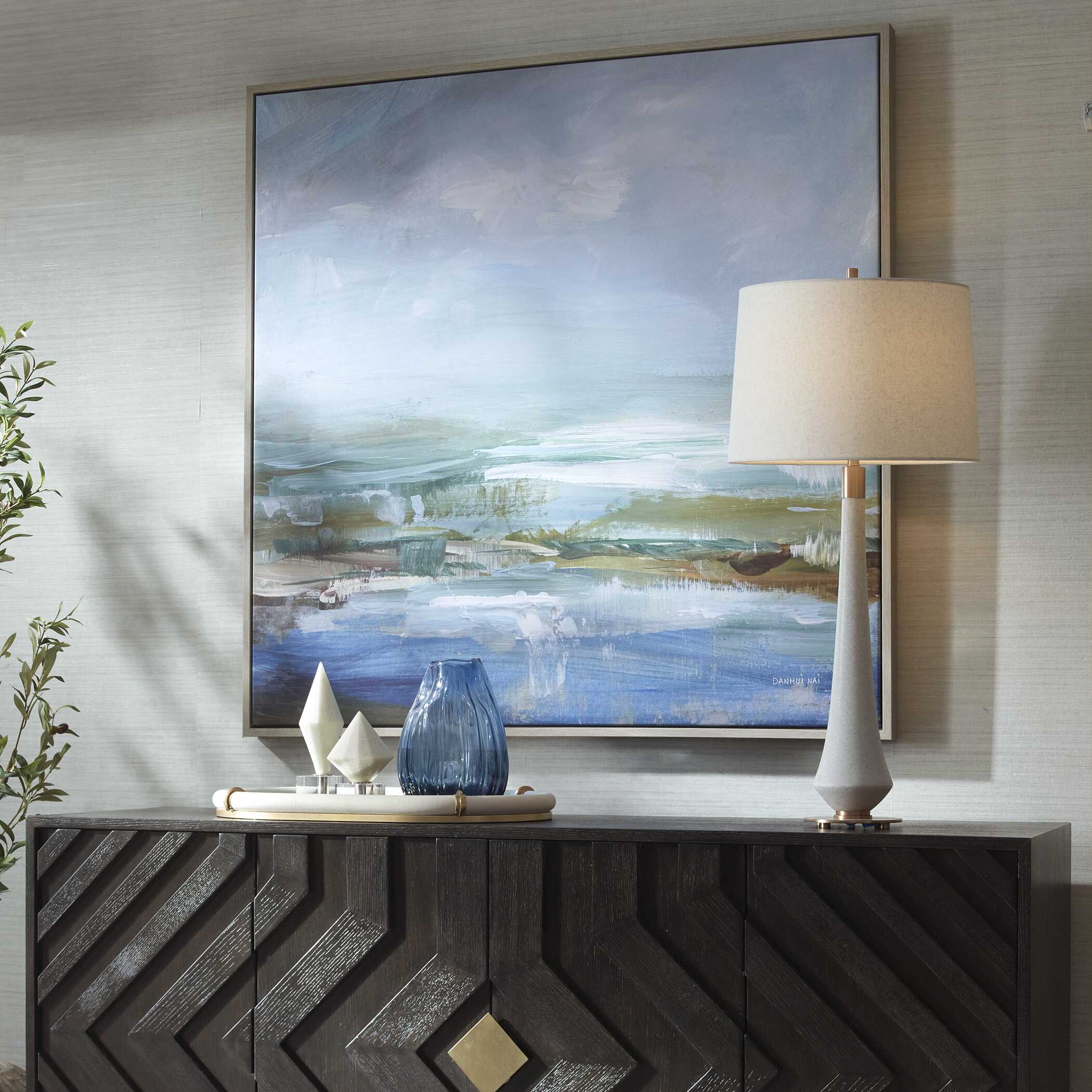 Lush Valley Framed Canvas, Painting by Uttermost, 49.5" width x 49.5" height x 2" depth View 4