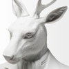 Mozart 22.5H White Painted Resin Deer In A Suit Bust, Decorative Object by Mercana, 8.27" length x 6.89" width x 23.23" height thumbnail 6