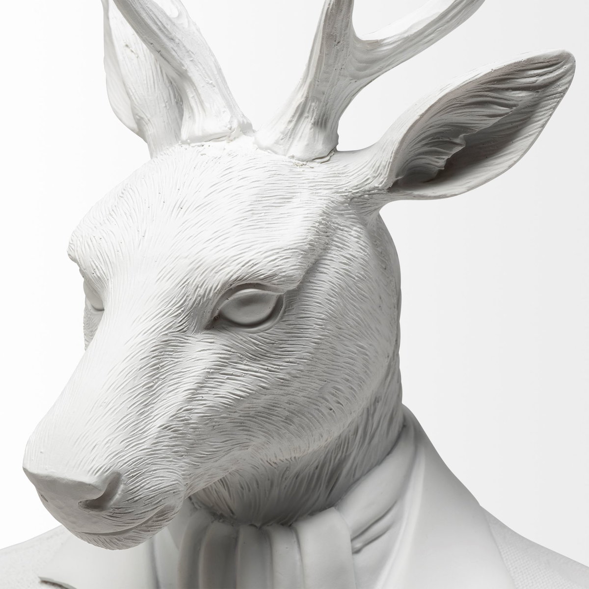 Mozart 8L x 6W White Resin Deer In A Suit, Decorative Object by Mercana, 8.27" length x 6.89" width x 23.23" height View 6