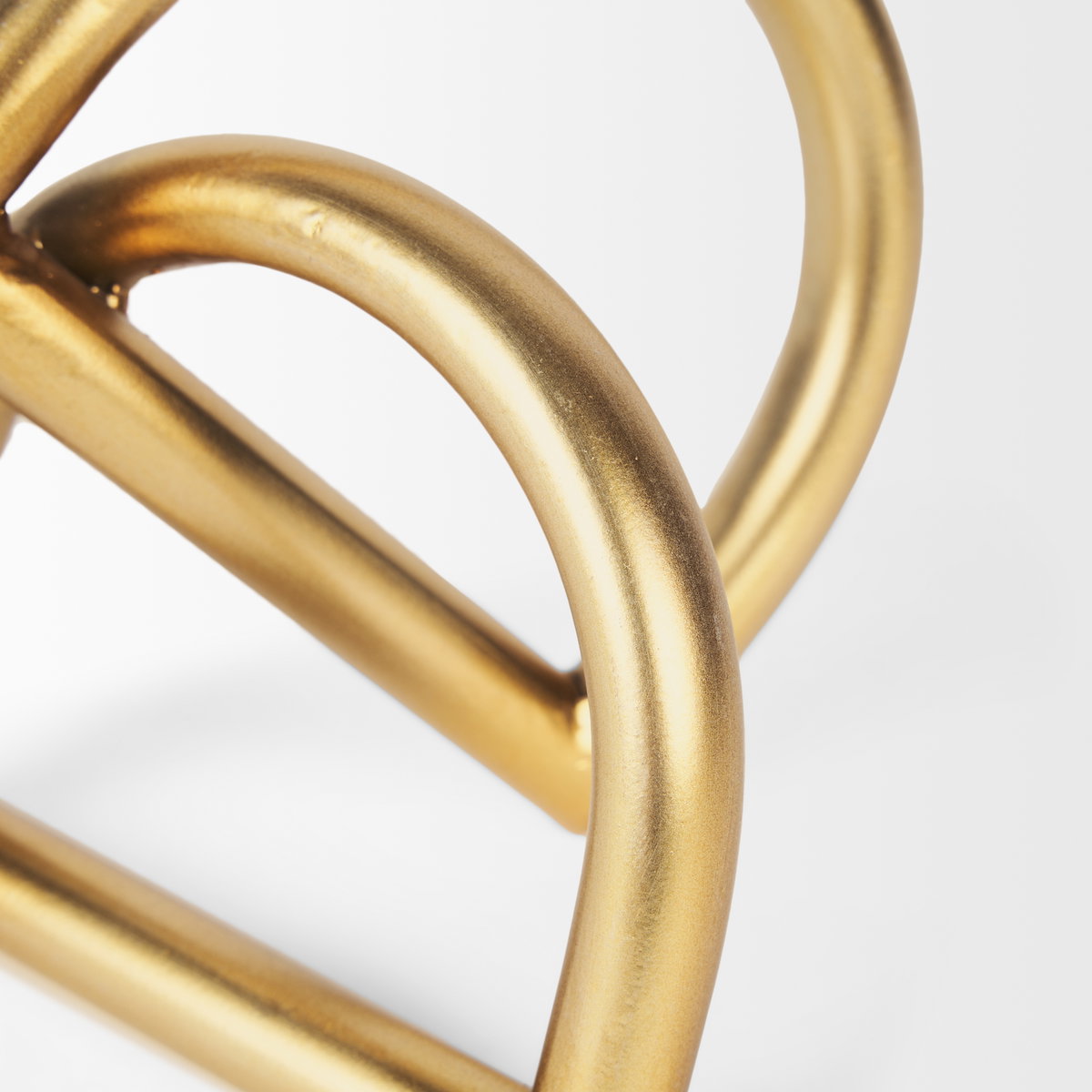 Locke Small Matte Gold Metal Decorative Object, by Mercana, 5.12" length x 4.72" width x 5.31" height View 7