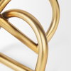 Locke Small Matte Gold Metal Decorative Object, by Mercana, 5.12" length x 4.72" width x 5.31" height thumbnail 7