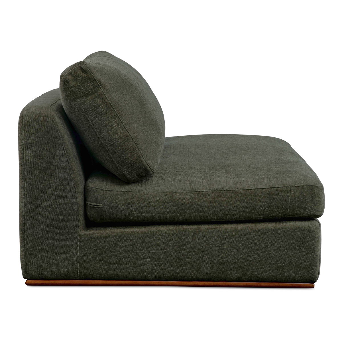 Rue Slipper Chair Deep Green, Accent Chair by Moe's Home, 41" width x 23.6" height x 41" depth View 3