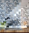 Hawthorne Ikat Blue Peel & Stick Wallpaper thumbnail 2