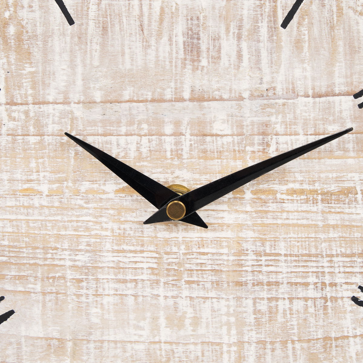 Raja Matte Black Metal with Wood Table Clock, by Mercana, 10.43" length x 3.15" width x 11.02" height View 10