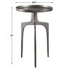 Kenna Nickel Accent Table, Furniture by Uttermost, 16" width x 25" height x 16" depth thumbnail 3