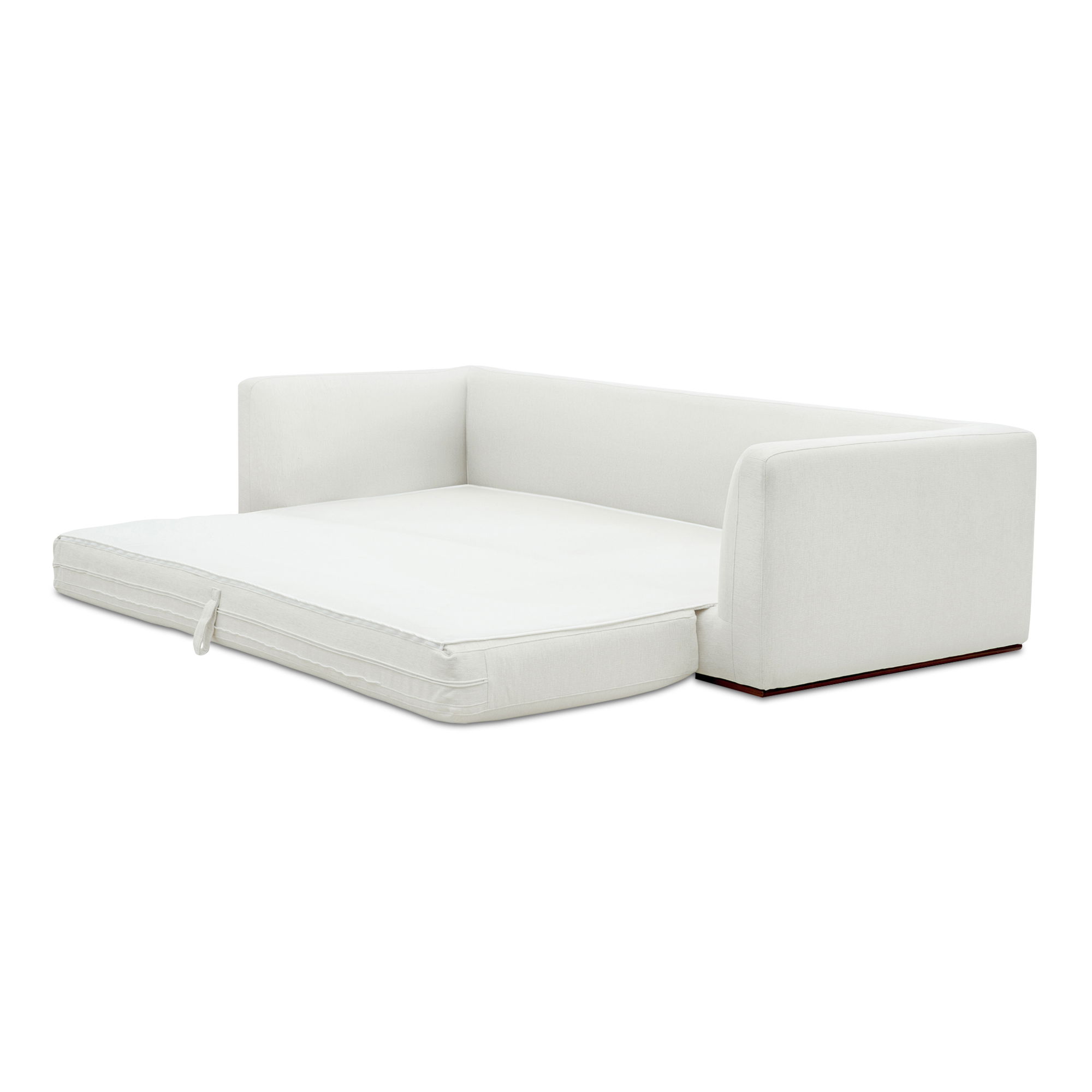 Rue Sleeper Sofa Off White, Sofa Bed by Moe's Home, 97.5" width x 25" height x 40.5" depth View 3