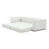Rue Sleeper Sofa Off White, Sofa Bed by Moe's Home, 97.5" width x 25" height x 40.5" depth thumbnail 3