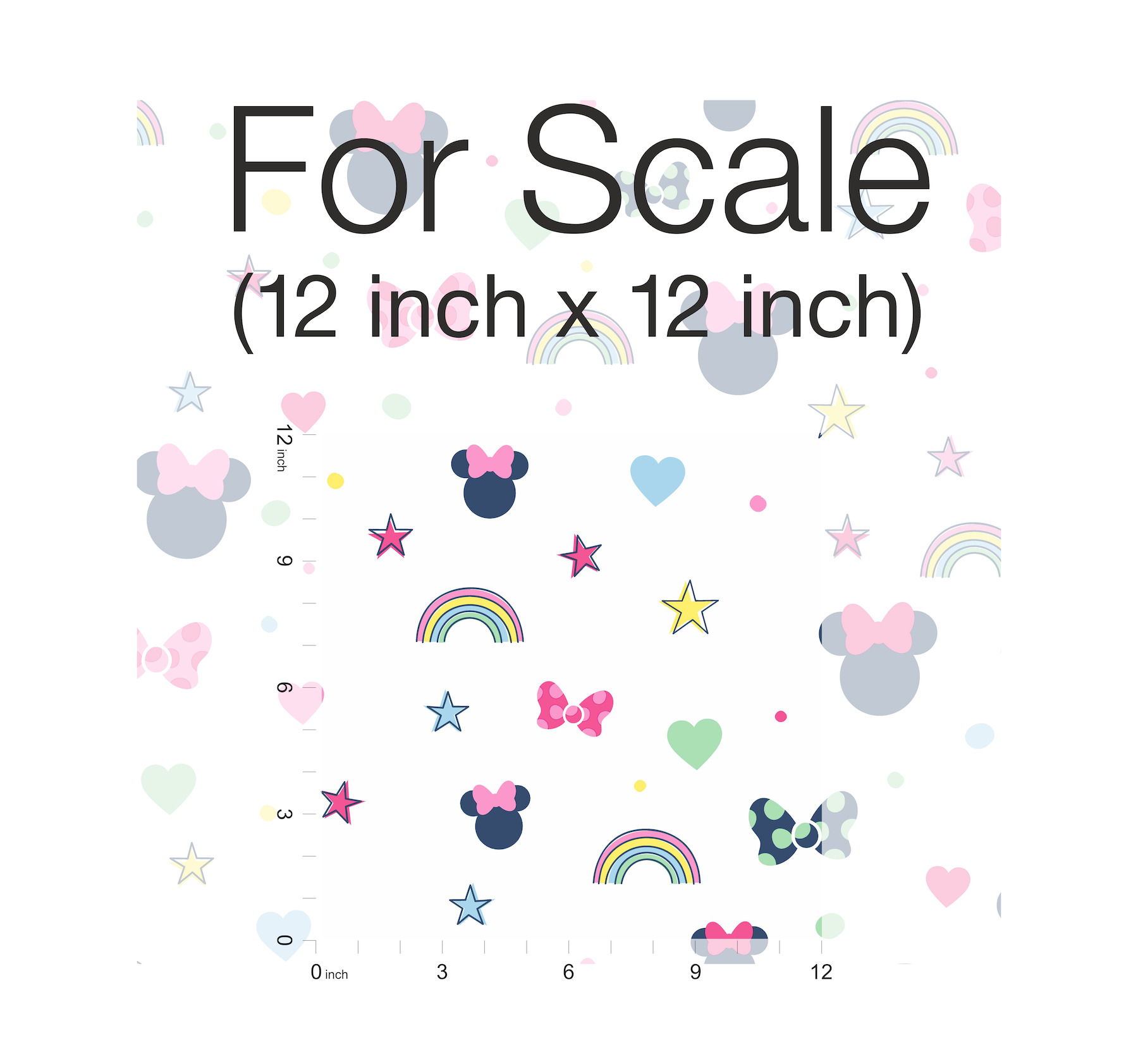 Disney Minnie Mouse Rainbow Pink Wallpaper, by York Wall, 33' length x 1'8.5" width x 0.02" depth View 4