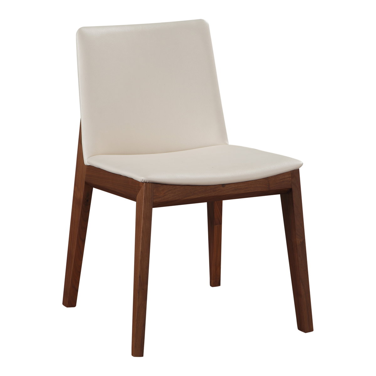 Deco Dining Chair Cream White Pvc - Set Of Two, by Moe's Home, 21" width x 31" height x 21" depth View 4
